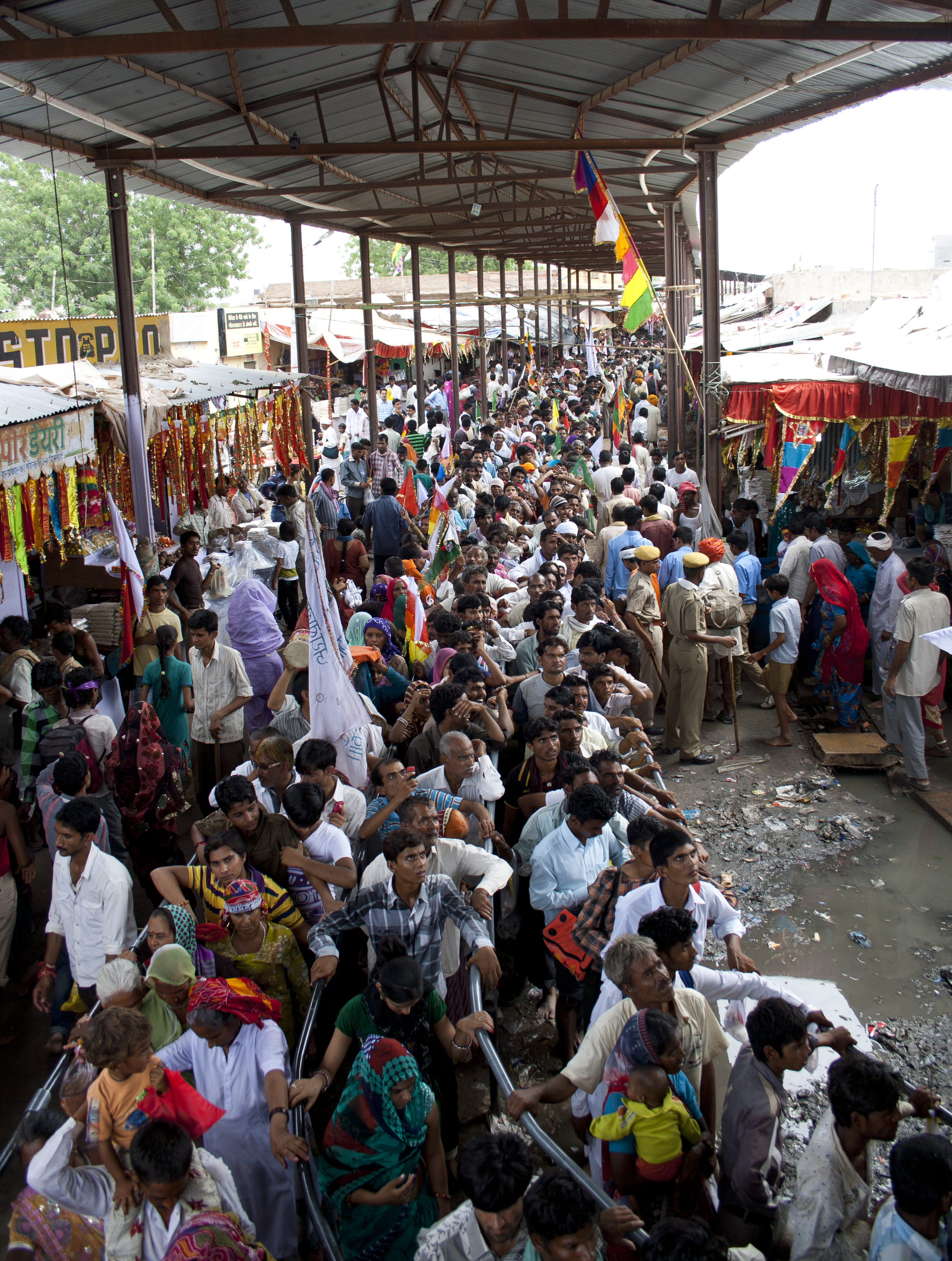Devotees during the two month long carnival at Ramdevra