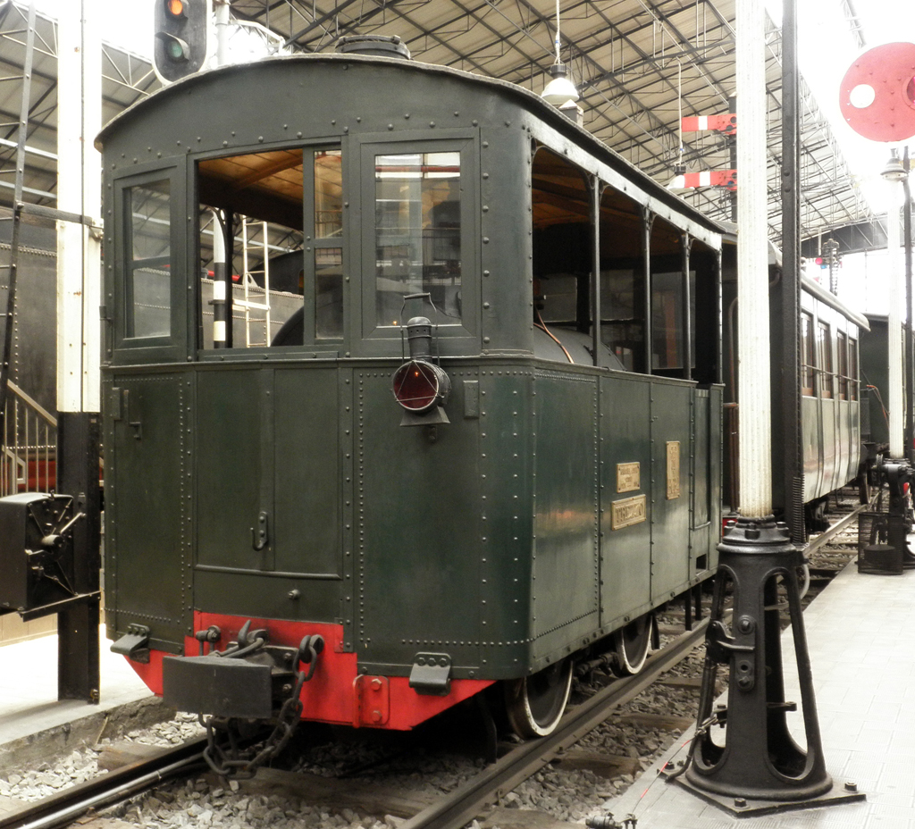 A Gamba de Legn locomotive like those used on the tramway, at the Museum of Science and Technology in Milan