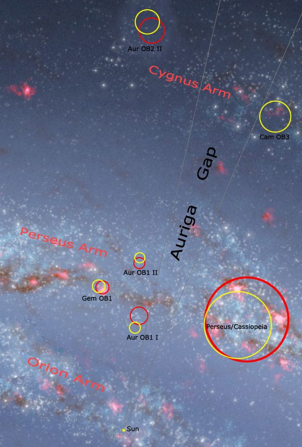 General map of the concentrations in the direction of Auriga.