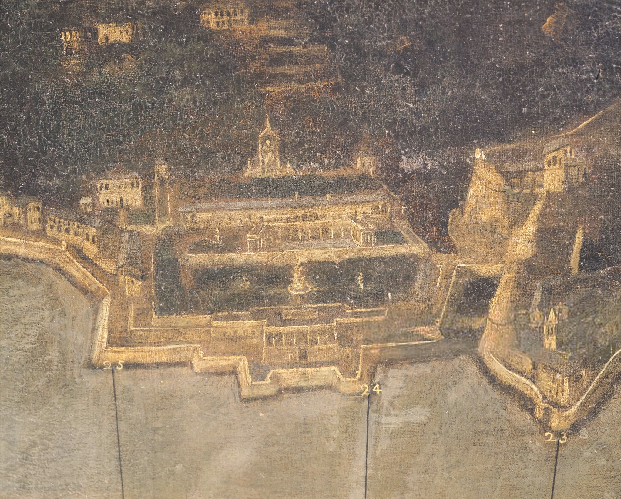 The Villa del Principe with the Sparzo giant as it appeared to merchants arriving from the sea between the 16th and 17th centuries