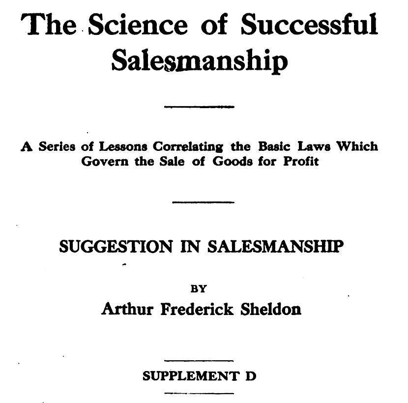 The Science of Successful Salesmanship by Arthur Frederick Sheldon