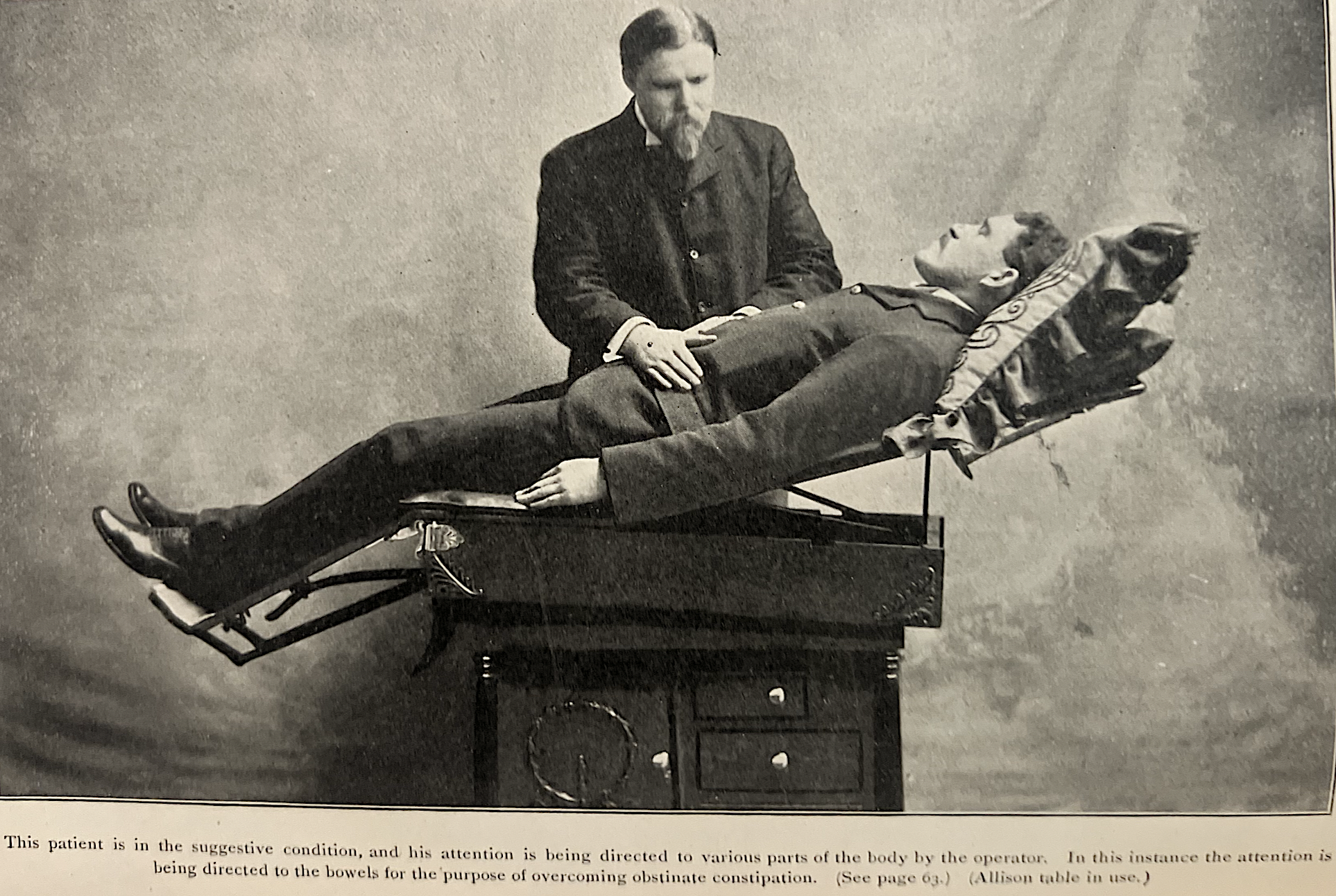 Dr. Parkyn treating a patient on an Allison Physician's Table Dr. Parkyn treating a patient on an Allison Physician's Table