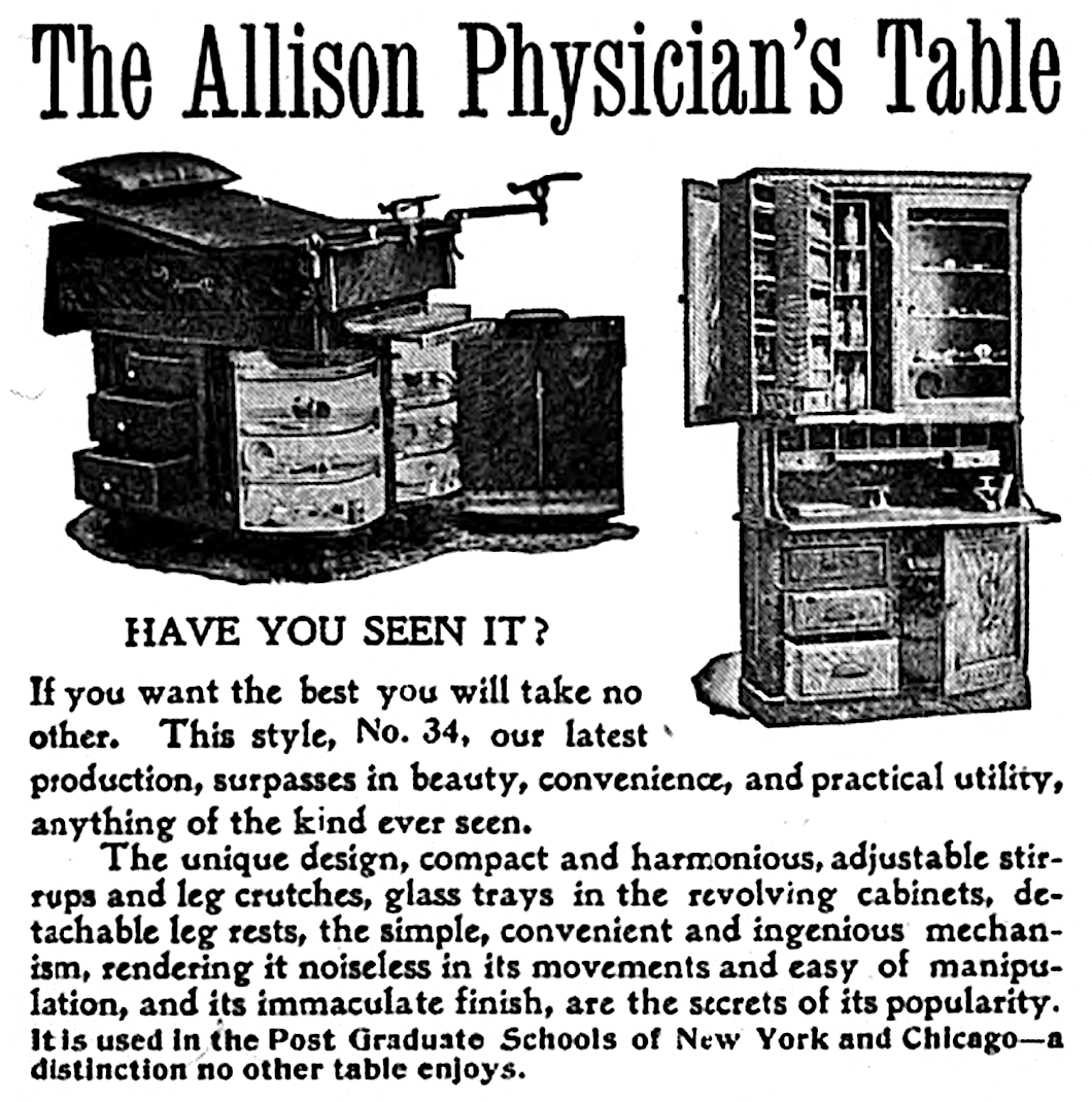 The W.D. Allison Company would brand this "The Parkyn Table"|left