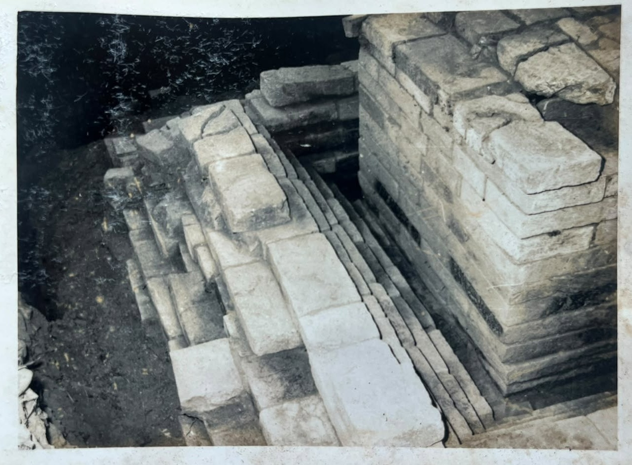 Brick ruins of the temple.