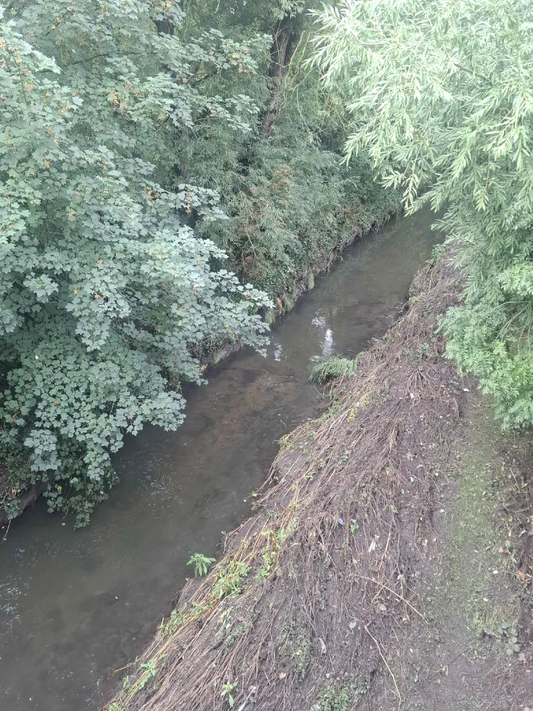River Tame further downstream along Bentley Mill Way, Darlaston ()