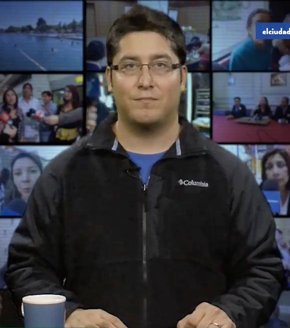 Lorenzini during a television appearance analyzing Chile's pension system.