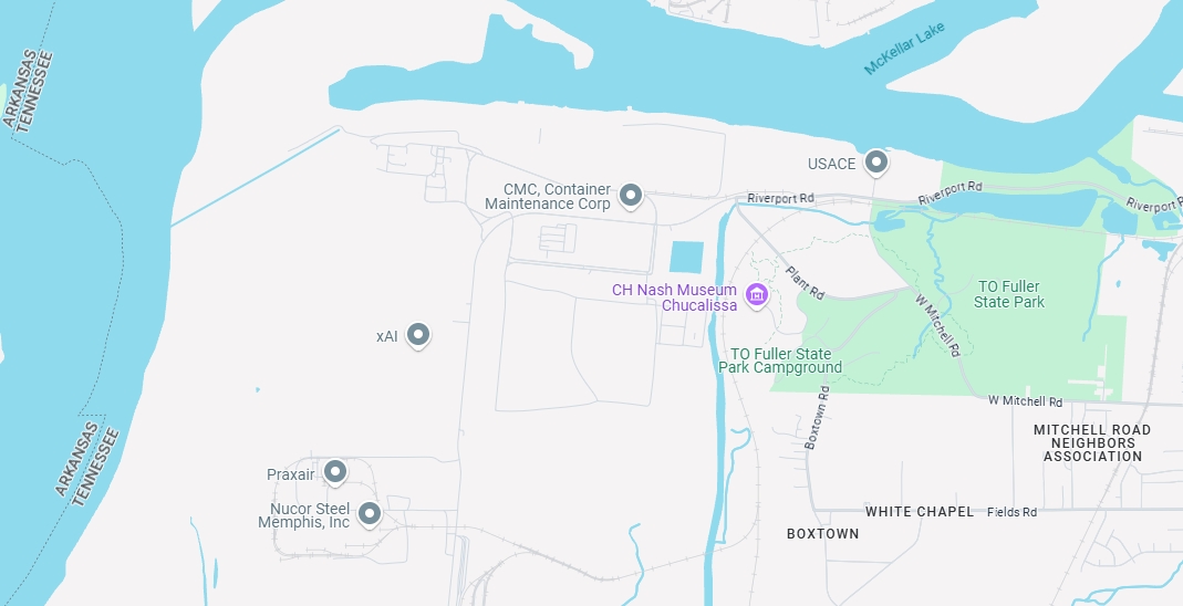 Modern map of Old Enoch Plantation