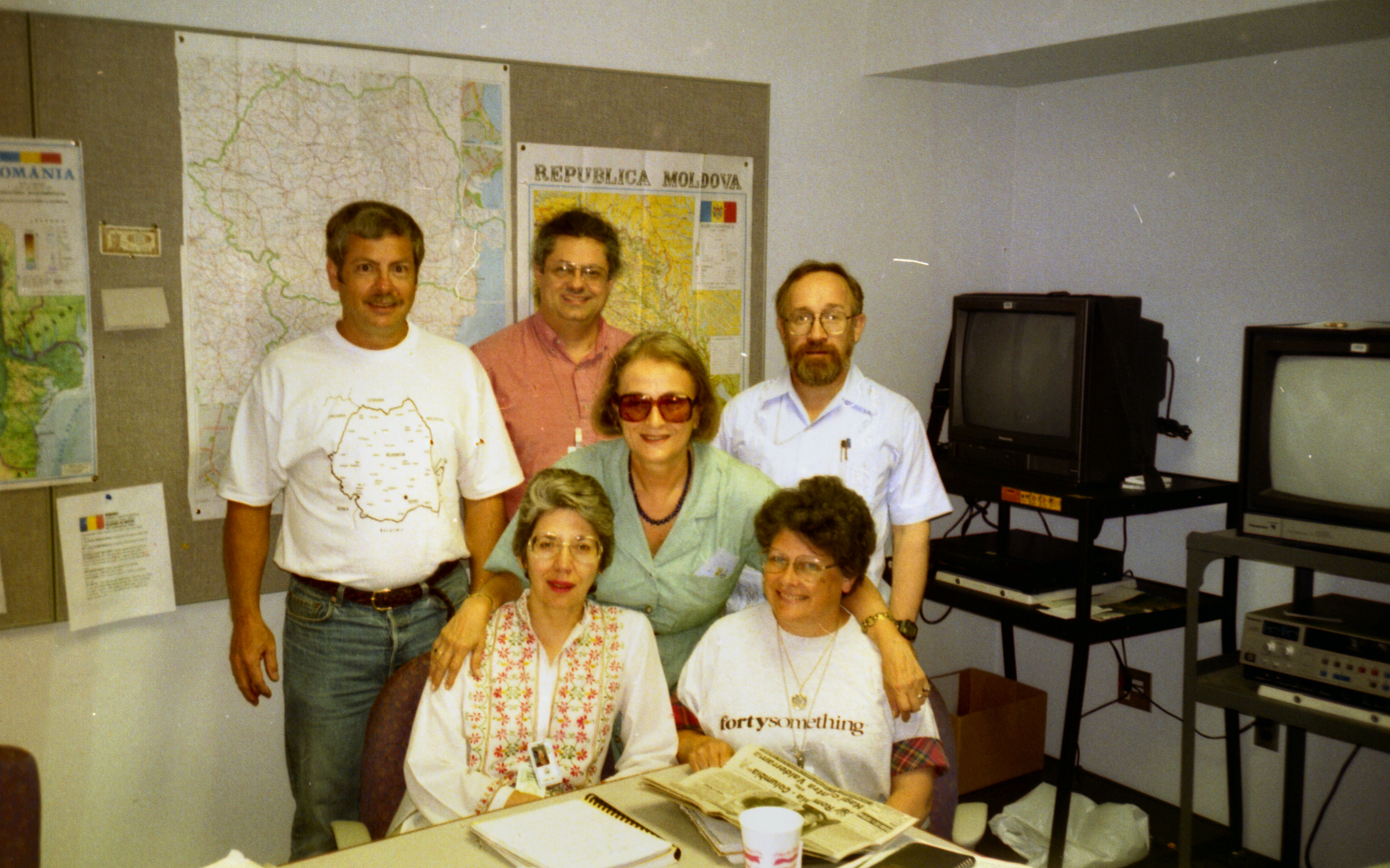 Ligia Filotti with the diplomat students in her class at the National Foreign Affairs Training Institute in 1994