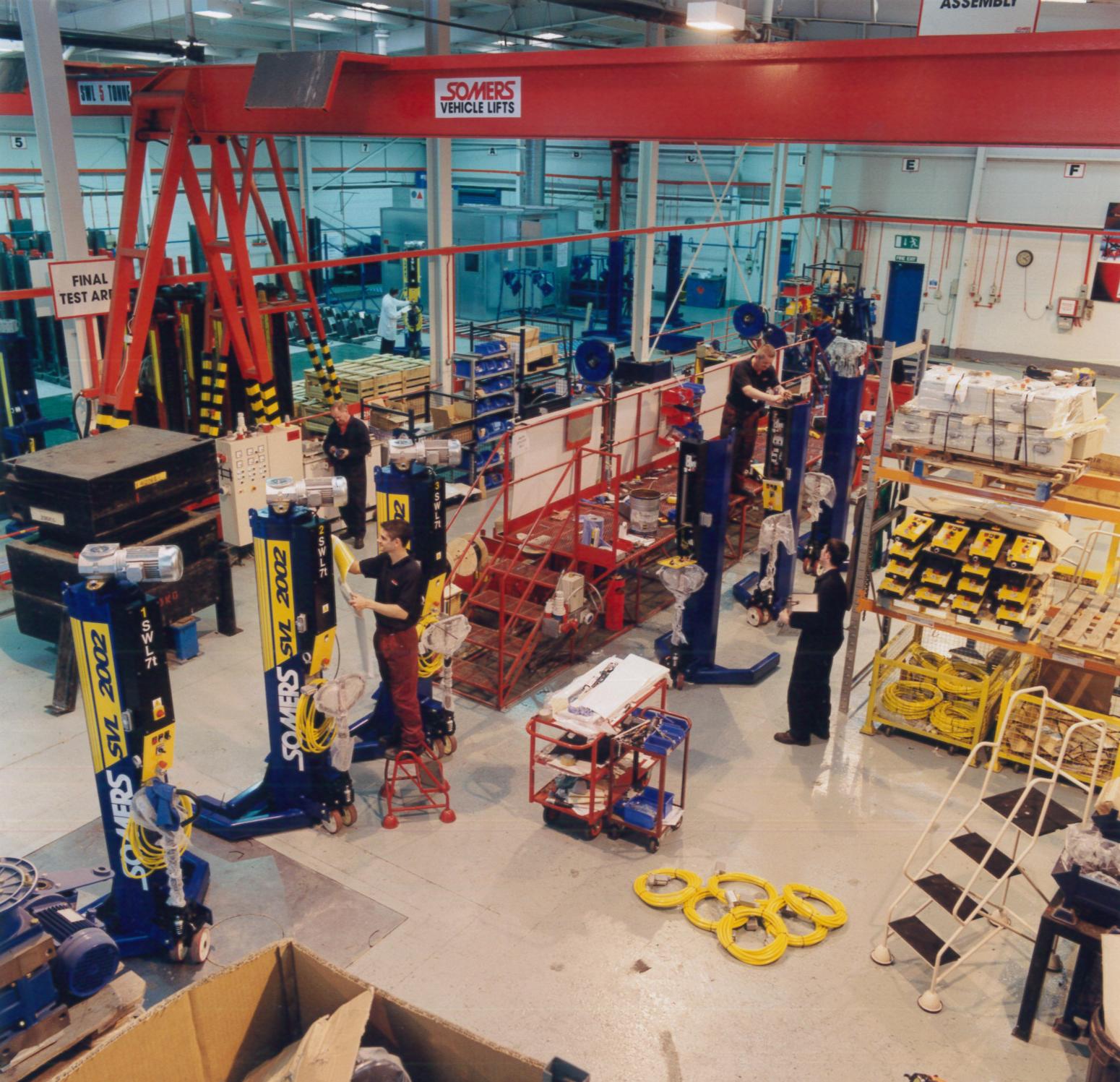 Photograph of the factory at SomersTotalKare's old premises in 2002 during the height of its manufacturing operations