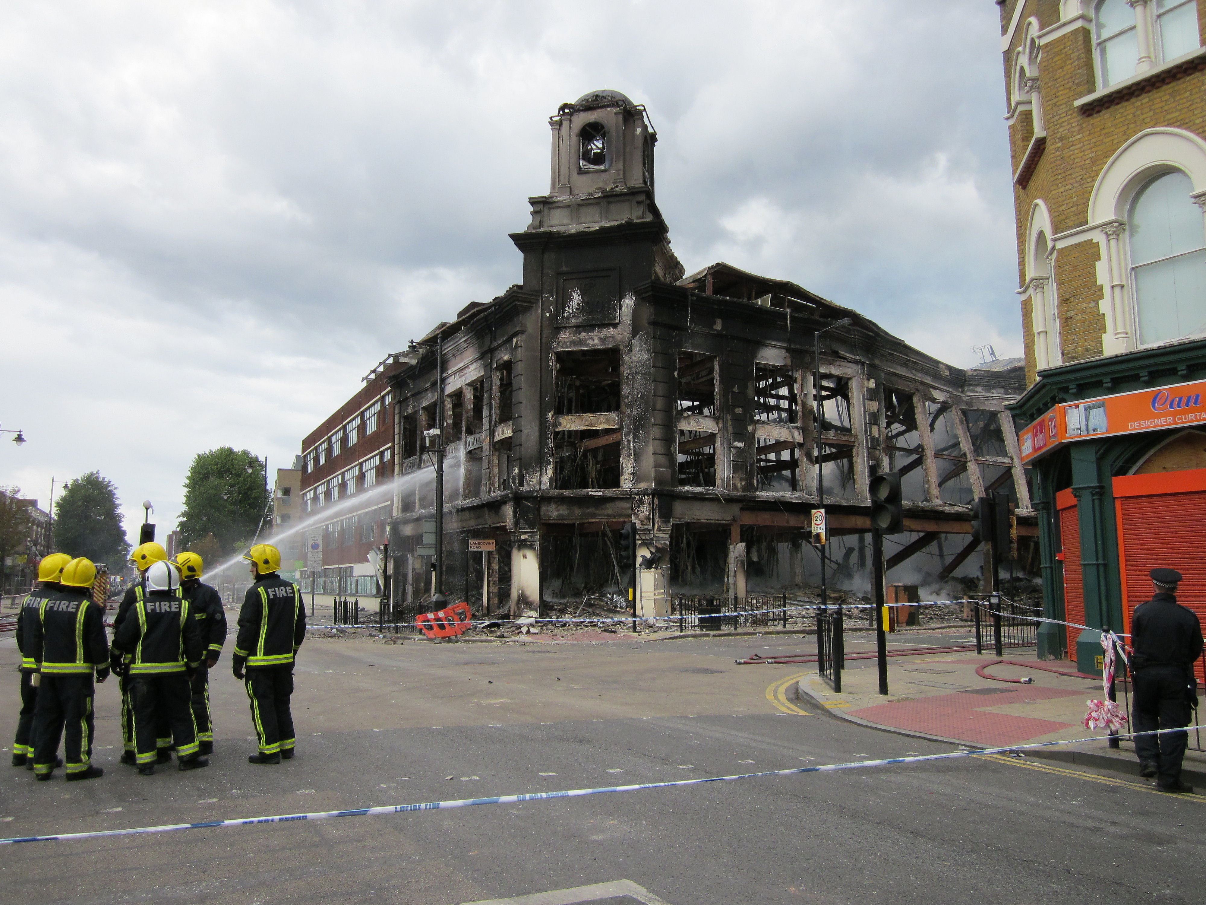 In August 2011 disturbances occurred over four nights - the worst affected city was London (pictured), although other English cities and towns were also affected to varying degrees