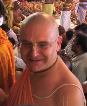 Prabhavishnu Swami at Radha-Govinda Temple in Tirupati (January 31, 2007)