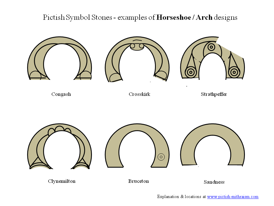 Pictish Symbol Stones, Horseshoe / Arch Selection Pictish Symbol Stones, Horseshoe / Arch Selection