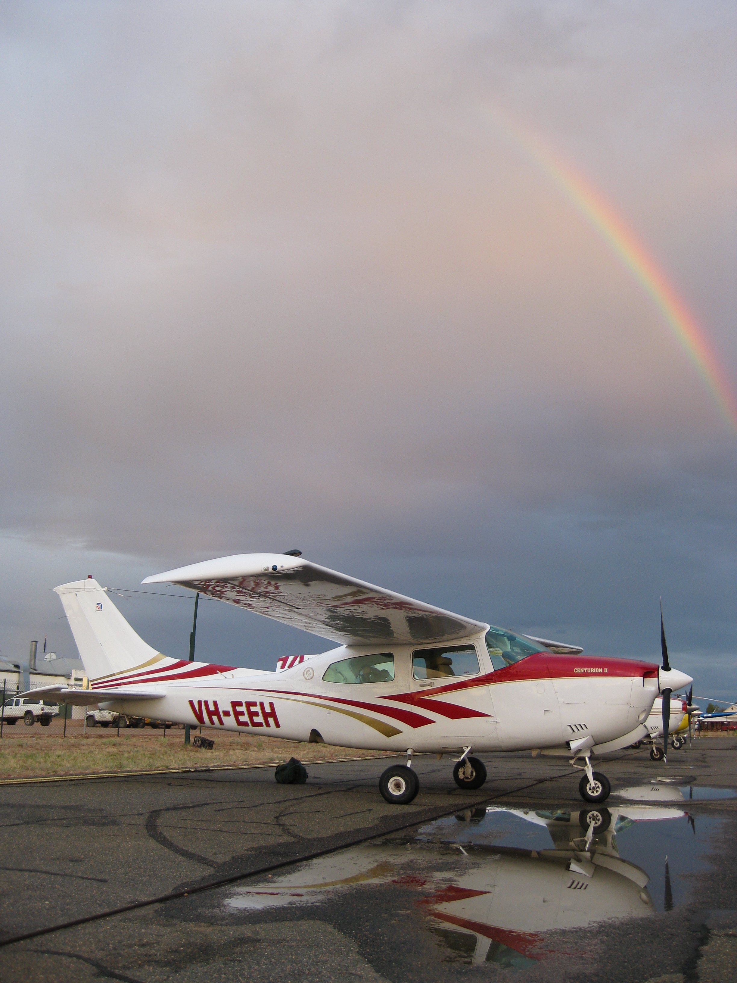 CEA aircraft, VH-EEH on the apron at Birdsville