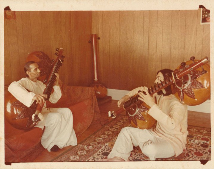 PD Shah teaching Rudra Veena in California, USA