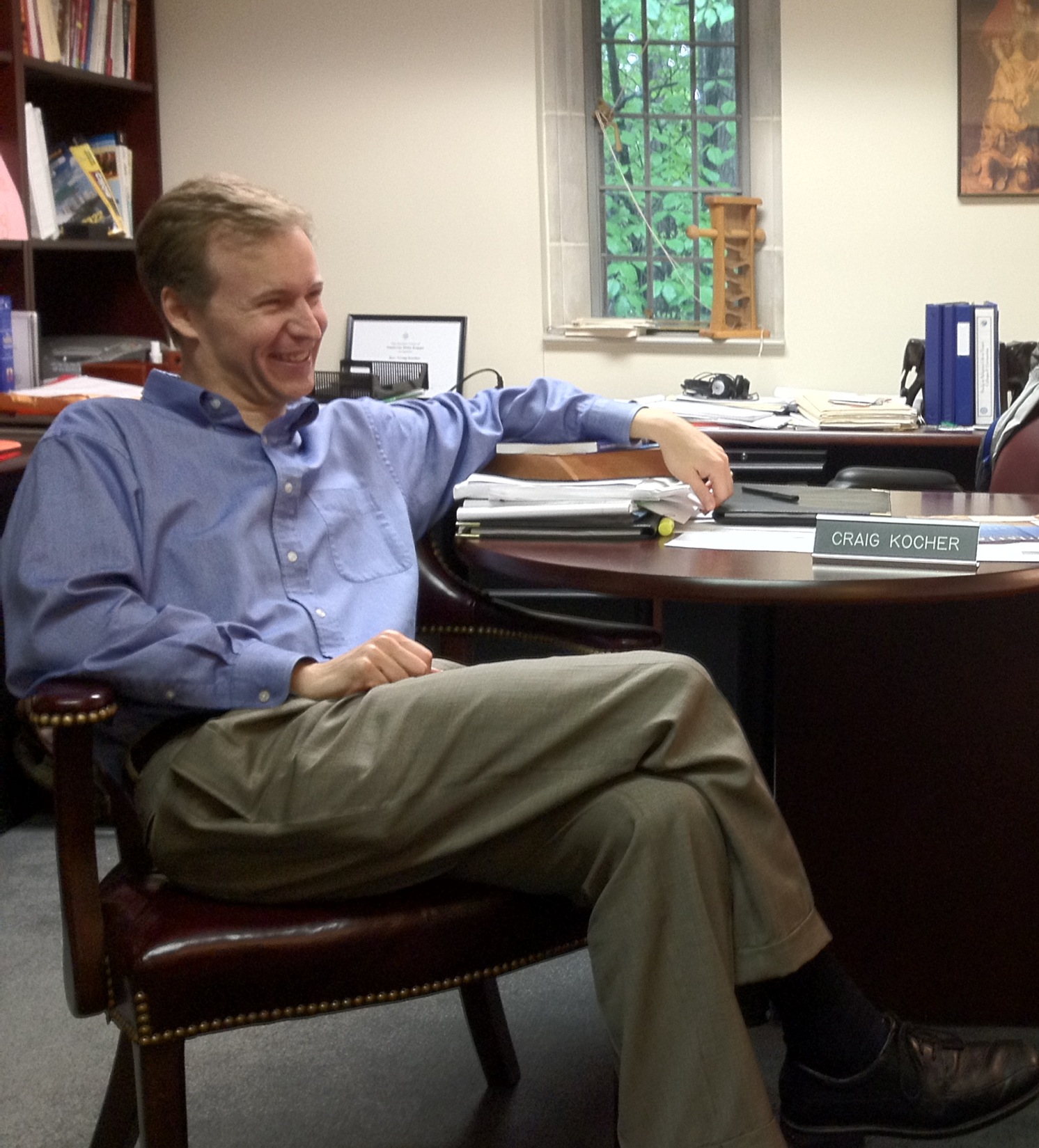Rev. Dr. Craig Kocher in his office