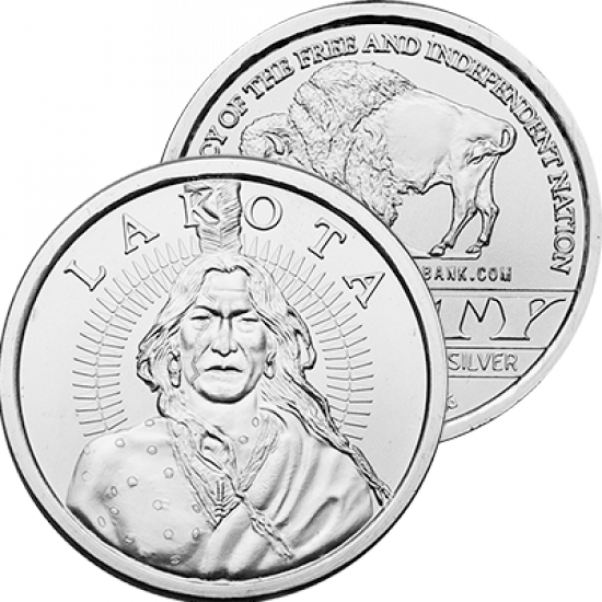 The only coin under production, the silver 1oz Lakota Nation coin
