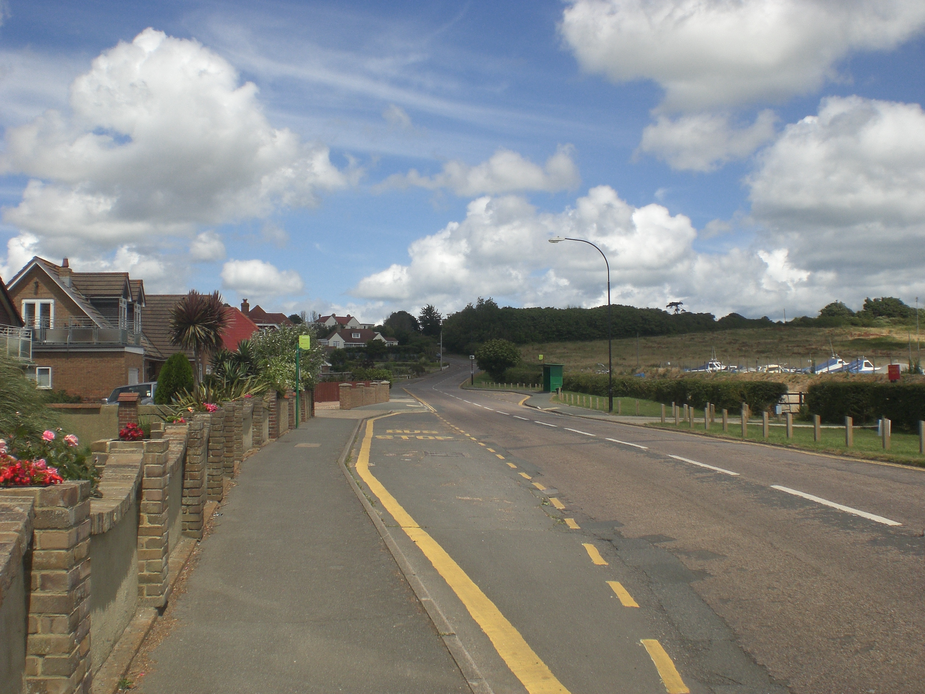 Route 10 served this bus stop in Yaverland.