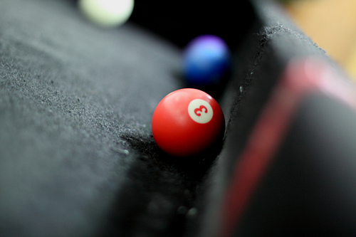 Carpetball table at The Firs Chalet, Bellingham WA