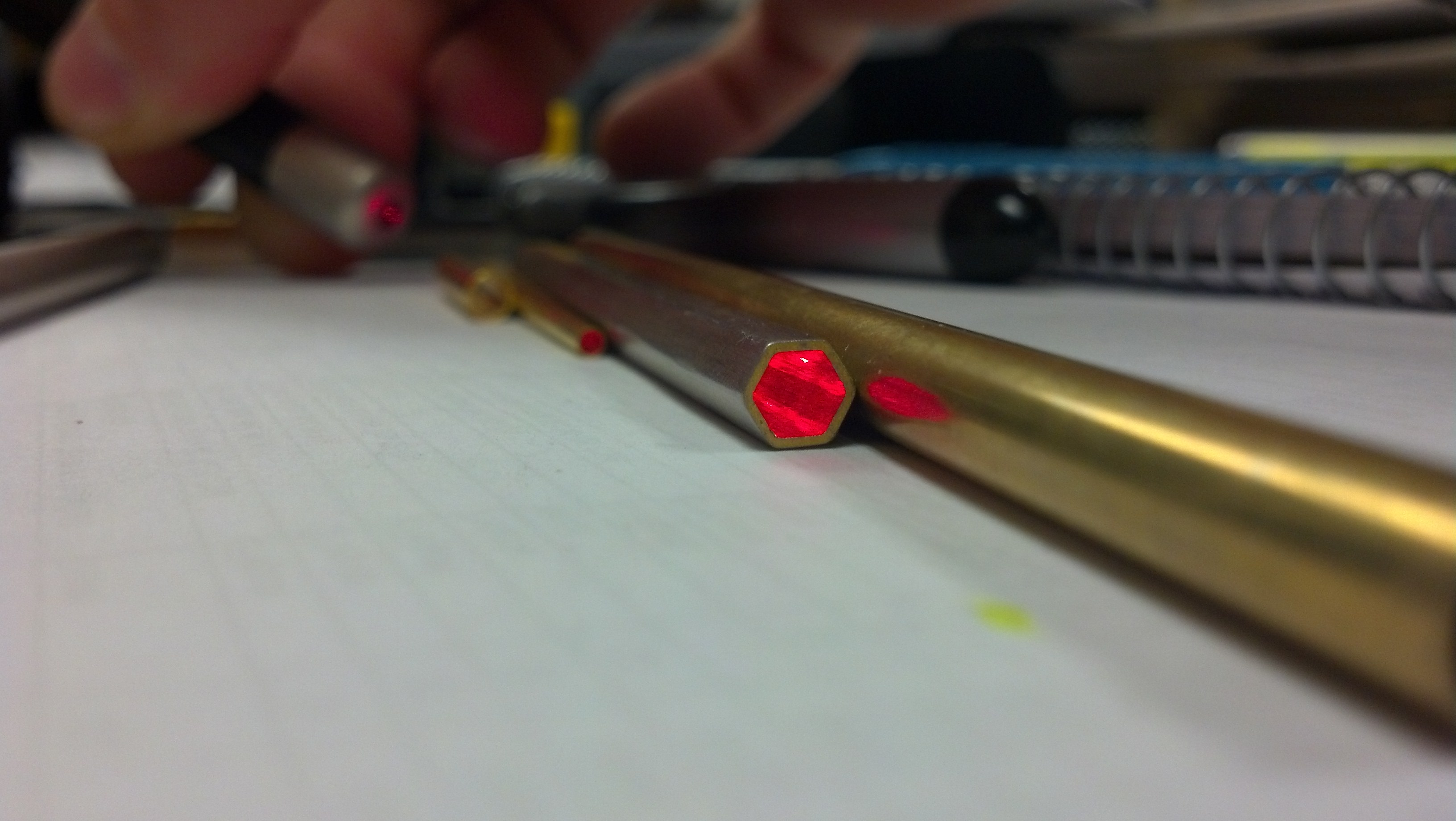 Hexagonal Light Tube coated with Laser Gold reflecting IR Light