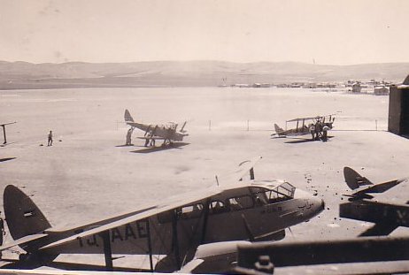 Aircraft awaiting maintenance