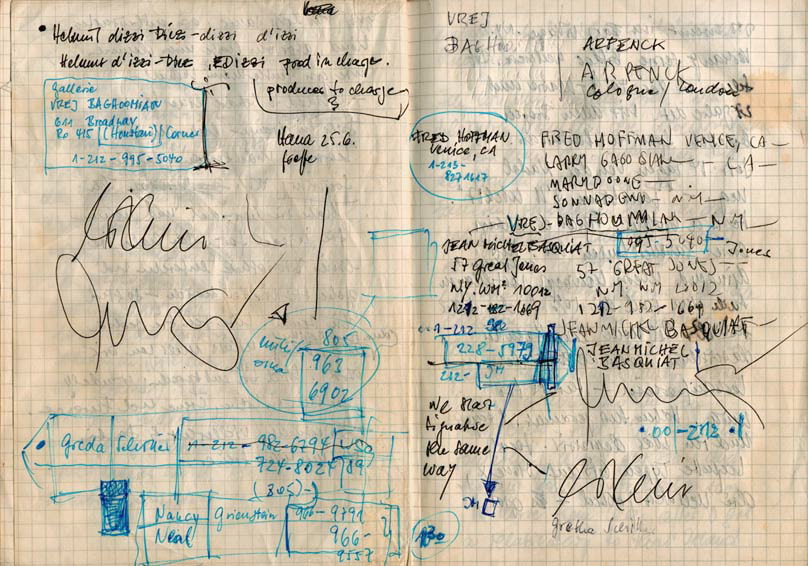 The â€žcontract of fictionâ€œ between Jean-Michel Basquiat and Helmut Diez, which they concluded on the 25th of June 1988 in HÄna (Maui, Hawaii)
