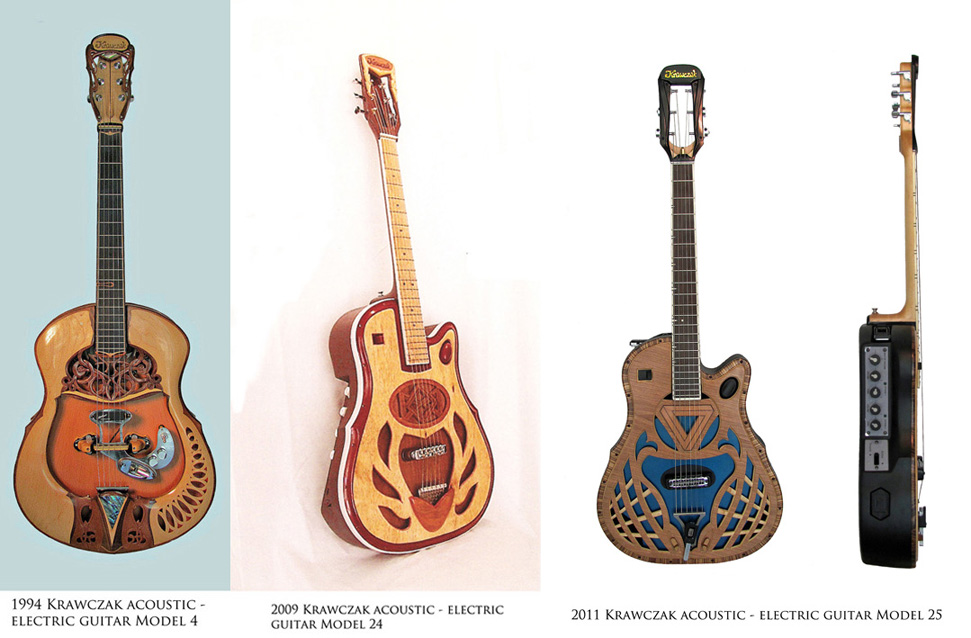 Krawczak Guitar model 4-E and models 24, 25